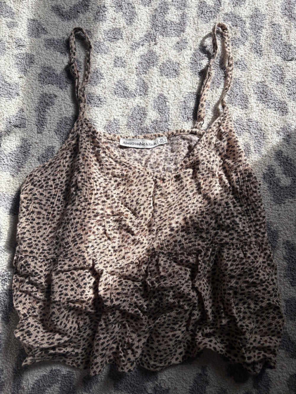 Abercrombie & Fitch leopard babydoll tank top